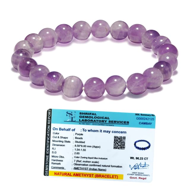 Original Amethyst Bracelet with Certificate thumbnail 2