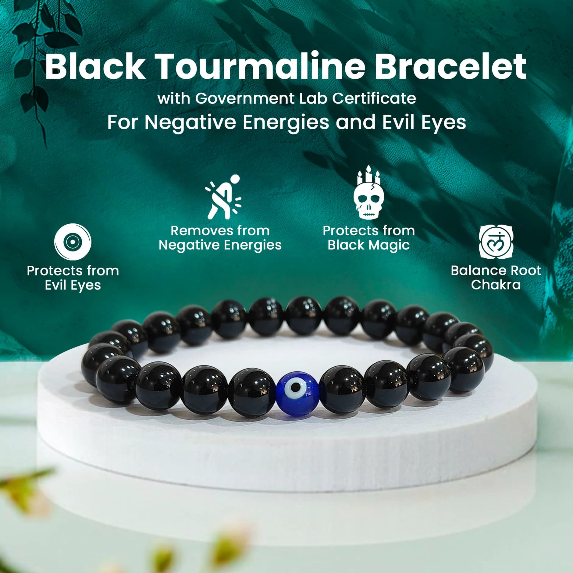 Original Black Tourmaline Bracelet with Certificate 1
