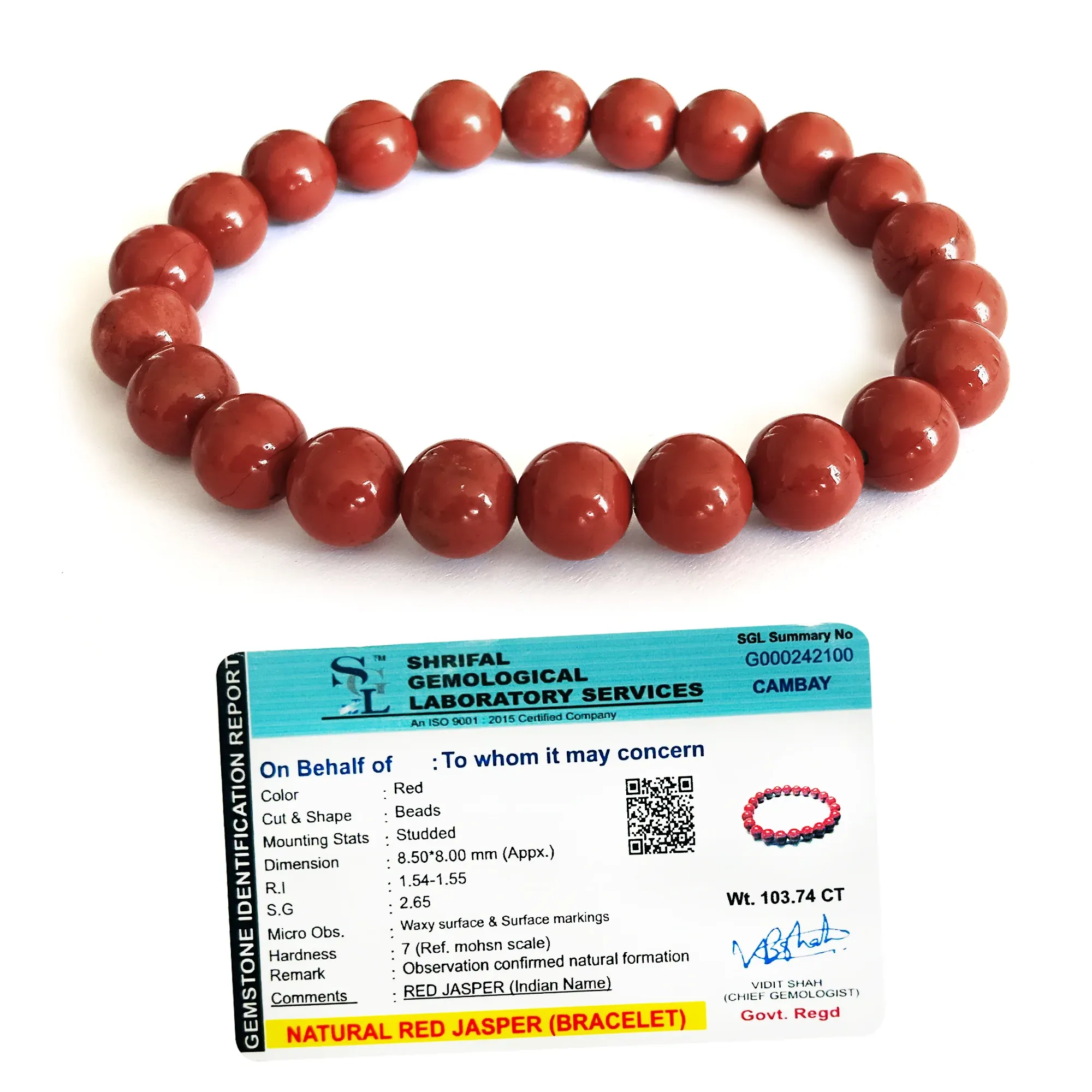 Red Jasper Bracelet 1
