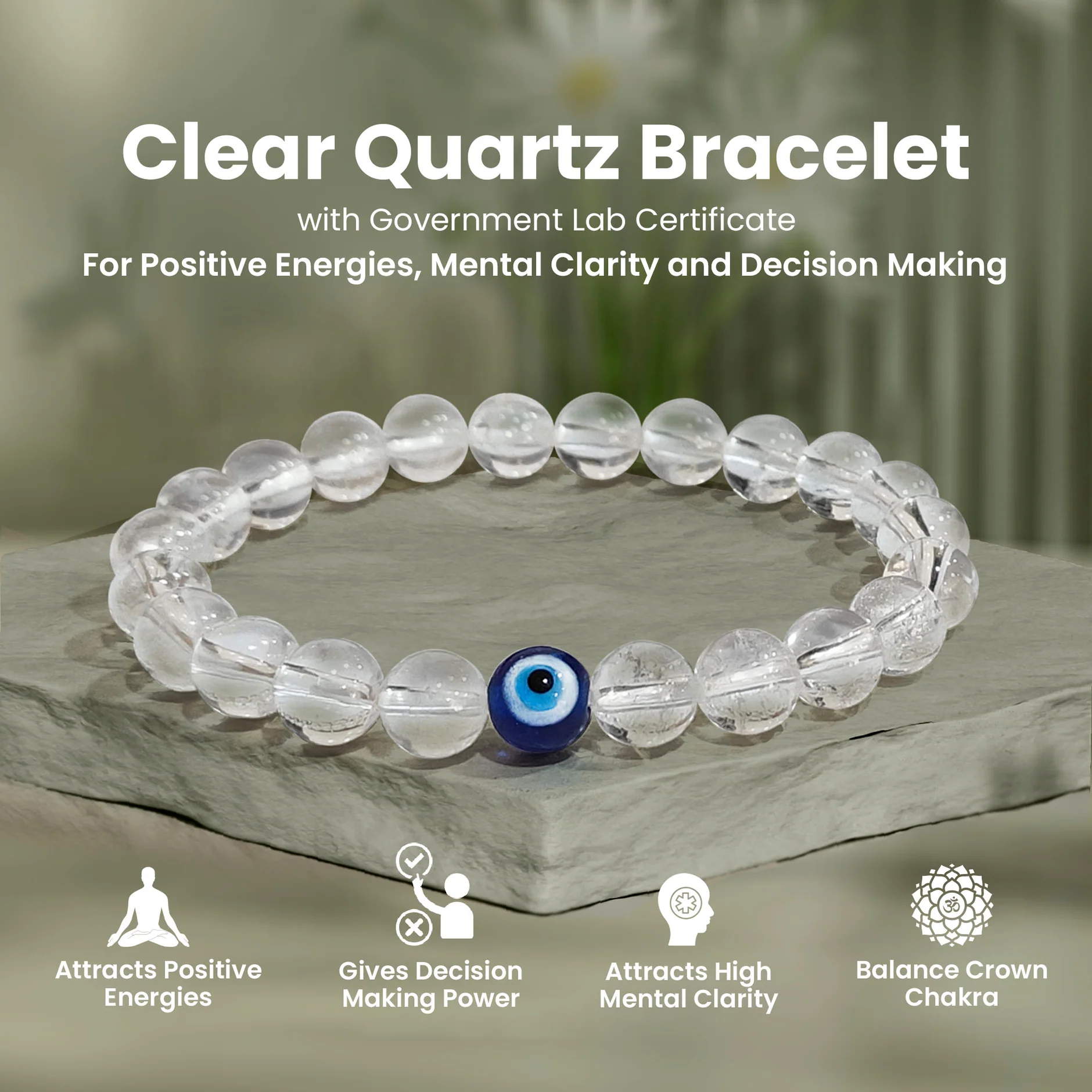 Original Clear Quartz Bracelet with Certificate 1