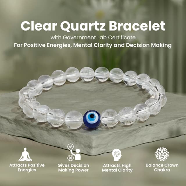 Original Clear Quartz Bracelet with Certificate