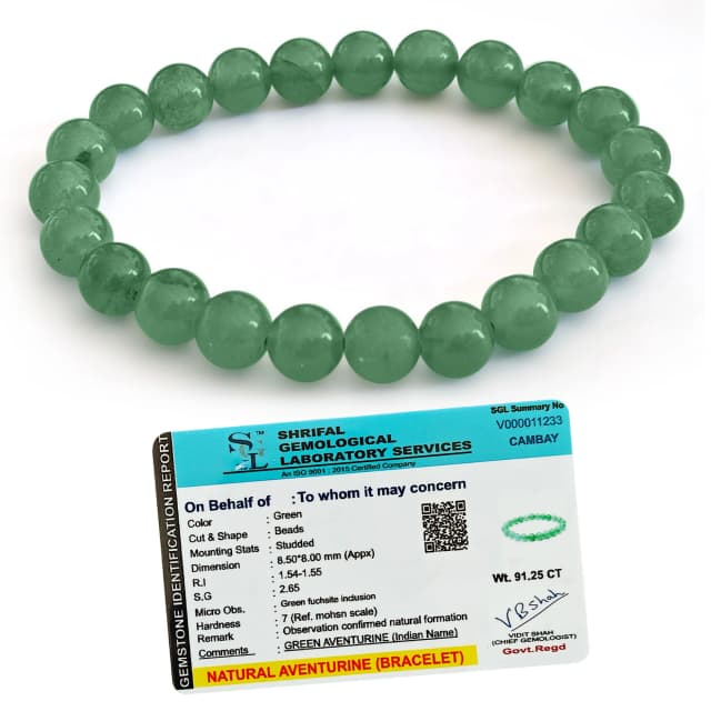 Original Green Aventurine Bracelet with Certificate thumbnail 2