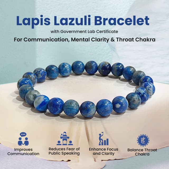  Original Lapis Lazuli Bracelet with Certificate 
